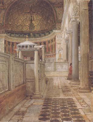 Alma-Tadema, Sir Lawrence Interior of the Church of San Clemente (mk23) Germany oil painting art